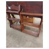 Hanging wooden  wall shelves