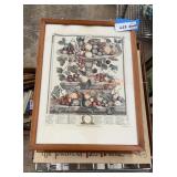 Misc. vintage framed art lot