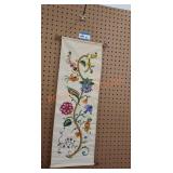 Vintage needlework wall hanger