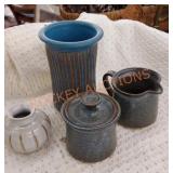 Handmade signed pottery pieces