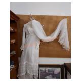 Vintage wedding dress and matching veil