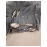 Vintage sterling silver large spoon set