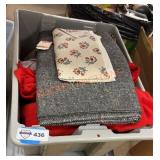 Tote full of vintage clothing