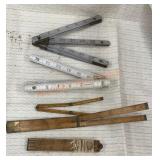 Vintage foldable tape measure sticks