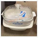 Large Corning cornflower print dish