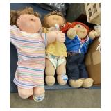 3 vintage cabbage patch dolls