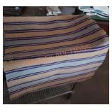 Vintage handwoven braided throw rug