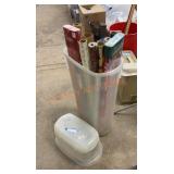 Wrapping paper storage with contents