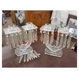 Antique crystal candelabras