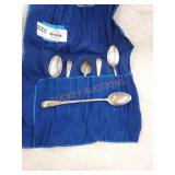 Vintage long spoon set sterling silver