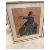 Framed and matted Edgar Degas print( lady on sofa)