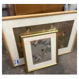 lot Vintage framed Japanese art