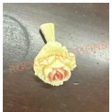 Antique carved rose pendant from 1920