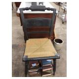 Vintage Hitchcock style rush seat chair