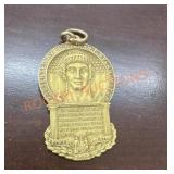 Vintage 14k gold medal given to Carl. W. Linder