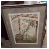 Framed and matted David Armstrong print (climber)