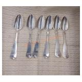 Vintage coin silver spoon set