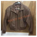 Vintage leather bomber jacket