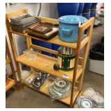 Wooden folding storage shelf