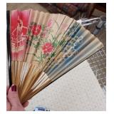 Antique ladies paper  fan