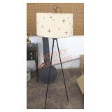 Mid century Atomic Era modern floor lamp and shade