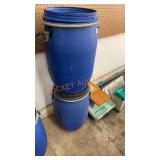 Small plastic barrels