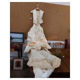 Vintage silk  Unfinished wedding gown