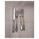 Vintage silver plate utensil lot