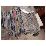 Vintage handwoven braided throw rug
