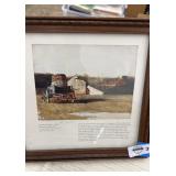 Framed and signed Andrew Wyeth book plate