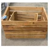 2 wooden crates