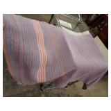 Vintage hand woven braided throw rug