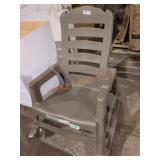 Big Easy Plastic Outdoor Rocking Chair, Brown