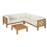 Hampton Bay Patio Sectional Sofa with Coffee
