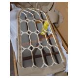 63"×30" Arched Windowpane Mirror White/Copper