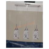 Peak 3-Light Nickel and Grey Pendant