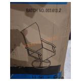 Rattan Metal Swivel Outdoor Dining Chair