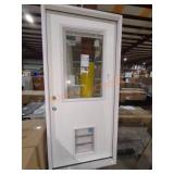 80" x 35" Door with Pet Door and Window