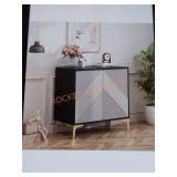 Gray and Black Rectangle Wooden End Table