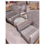 Outdoor Wicker Chairs and Side Table