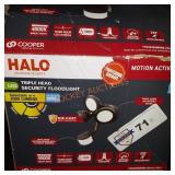 Halo triple head security floodlight