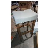 Nathan James Hylie pub height upholstered stool