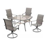 Hampton Bay 4pc Pewter Sling Dining Chairs Set