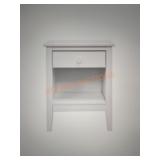Adeptus White Wood Single Drawer End Table