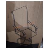 Rattan Metal Swivel Outdoor Dining Chair