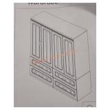 White 8-Door Big Wardrobe Armoires