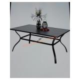 PHI VILLA Rectangle Outdoor Dining Slat Table