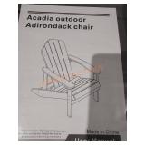 Ergonomically Designed Plastic Adirondack Chair