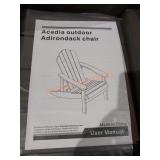 Ergonomically Designed Plastic Adirondack Chair