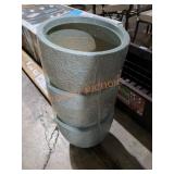 Grosfillex Lightweight 15" Light Blue Planters